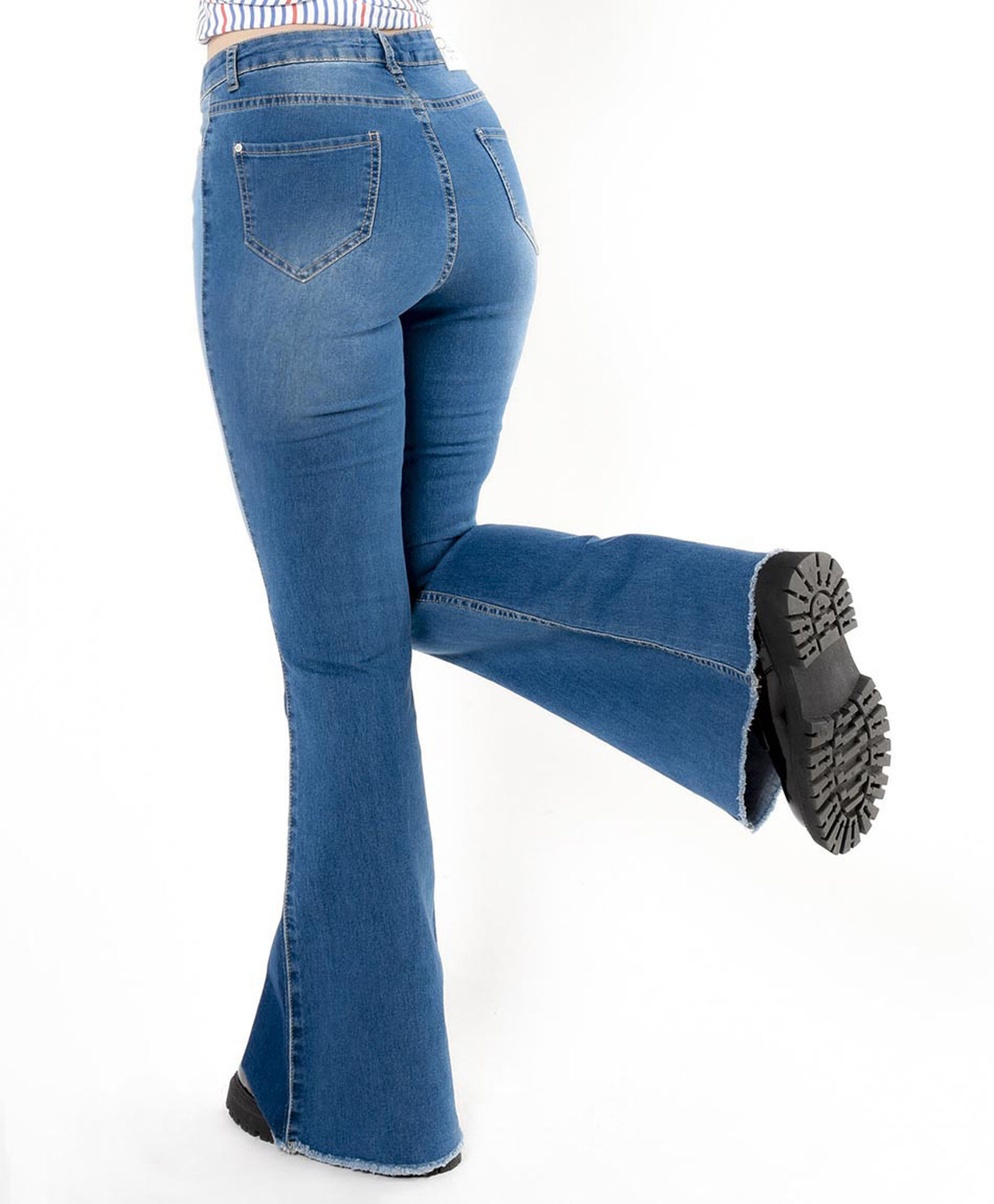 Jeans mujer patchwork flare Jeans mujer patchwork flare