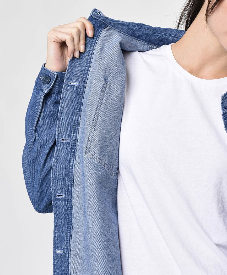 Chaqueta mujer denim bolsillos