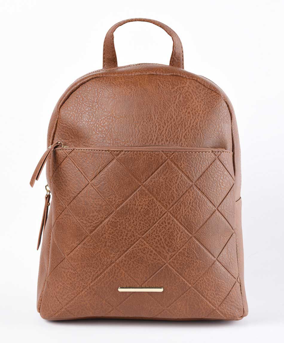 Mochila mujer cuadros y texturas