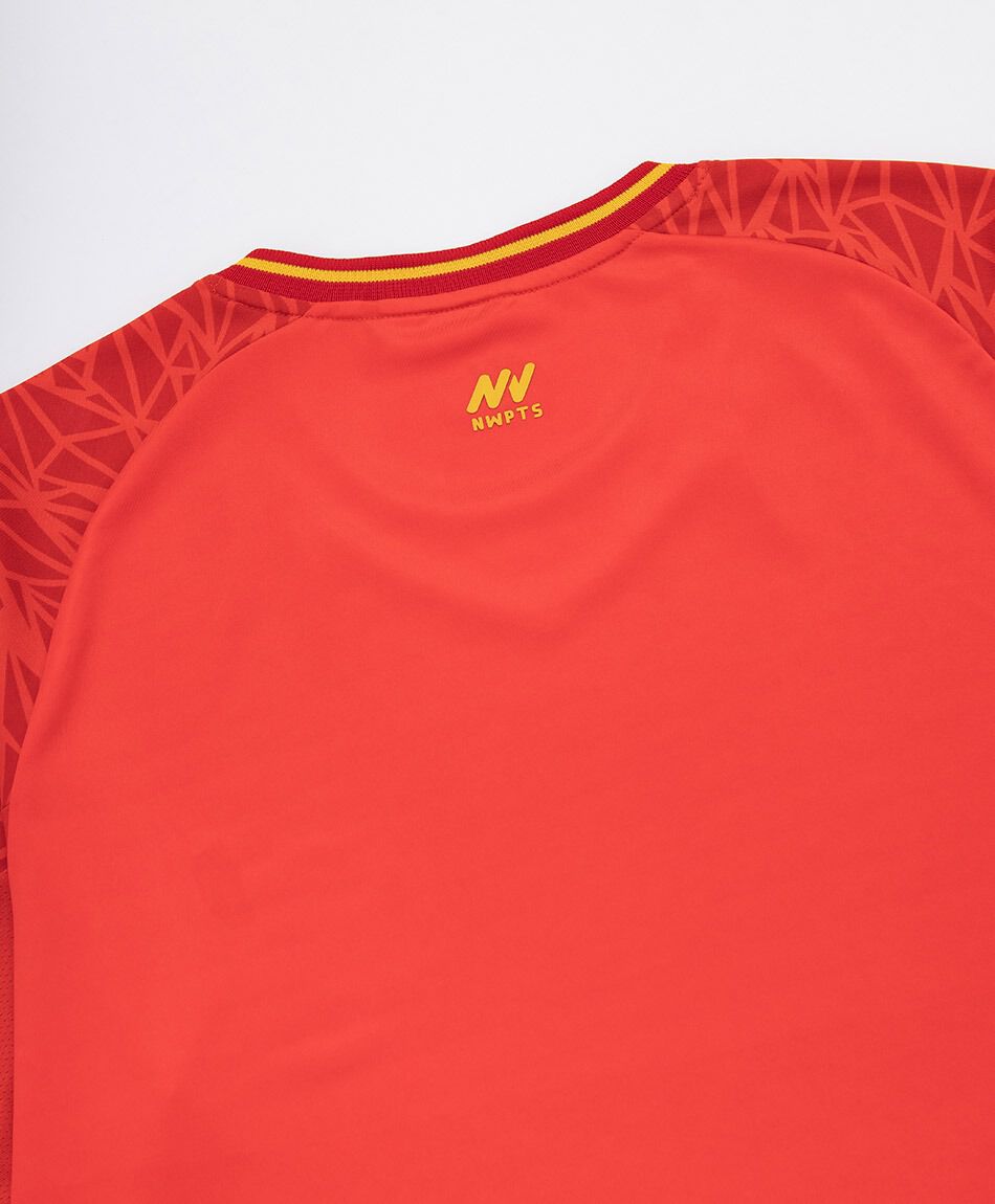 Polera deportiva hombre f&uacute;tbol roja