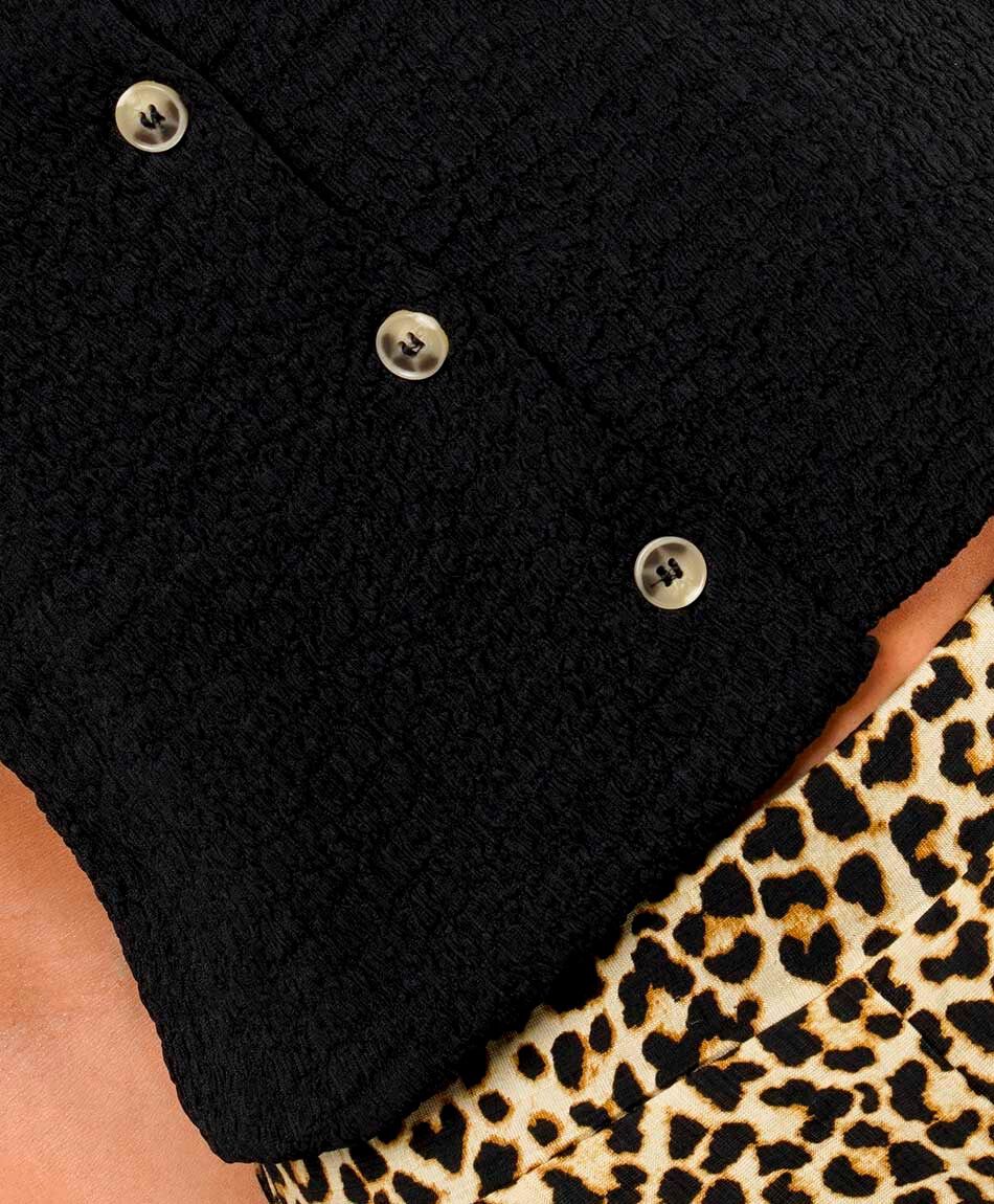 Polera mujer botones vest