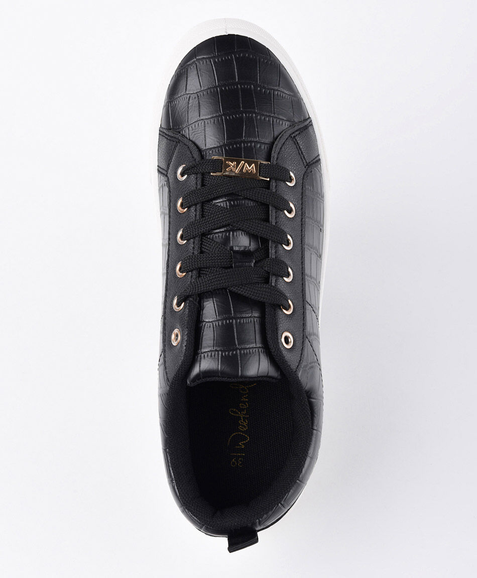 Zapatilla mujer detalles dorados