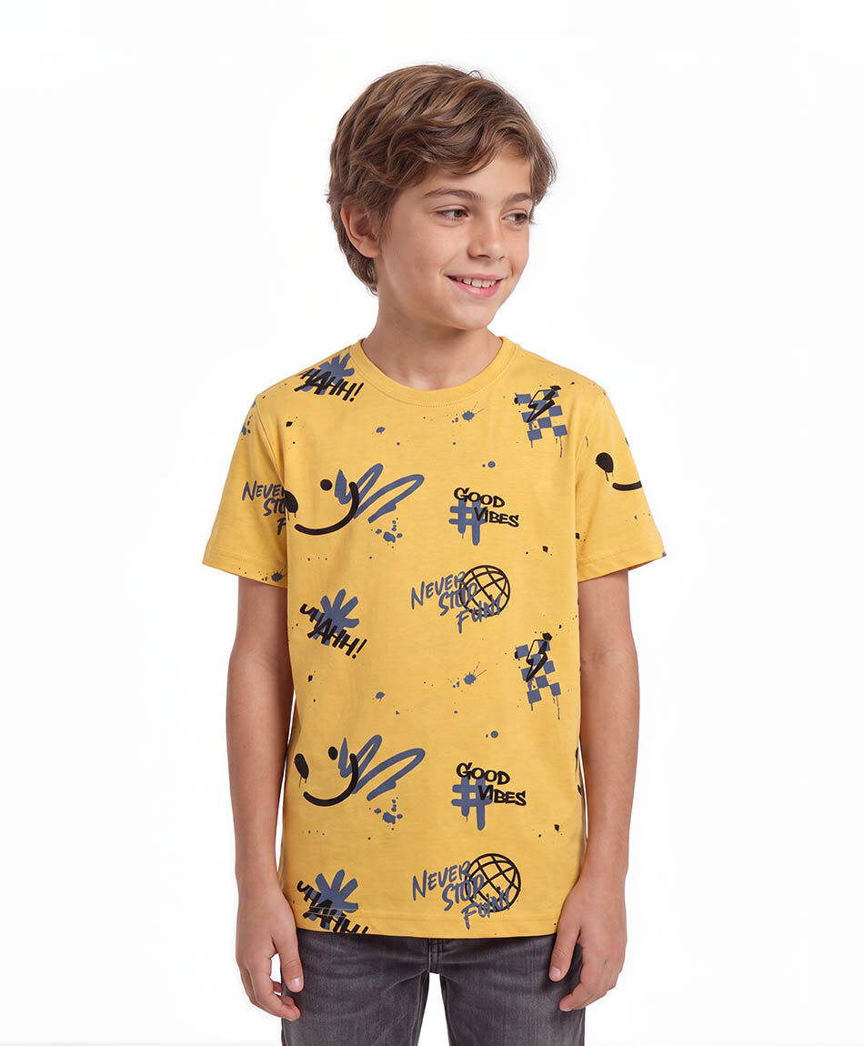 Polera ni&ntilde;o good vibes