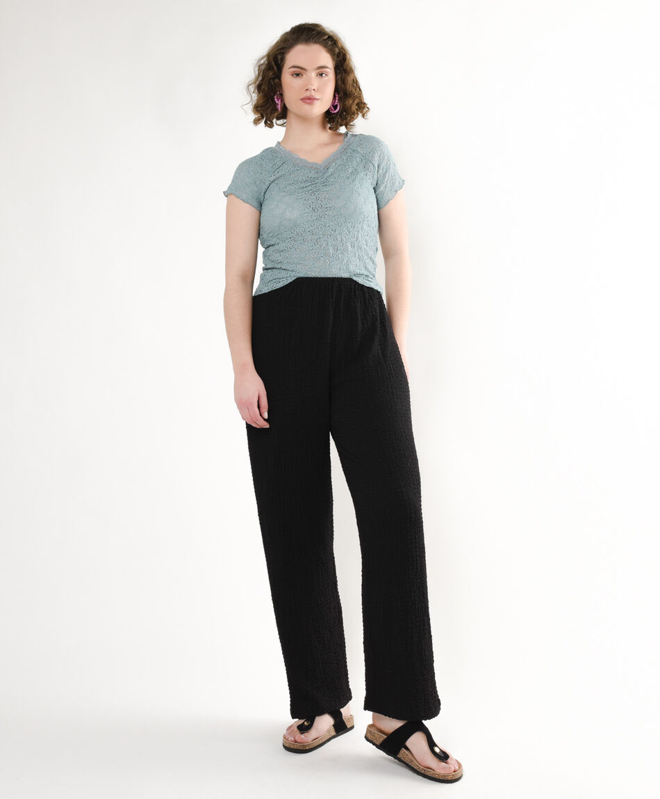 Pantalón mujer corrugado