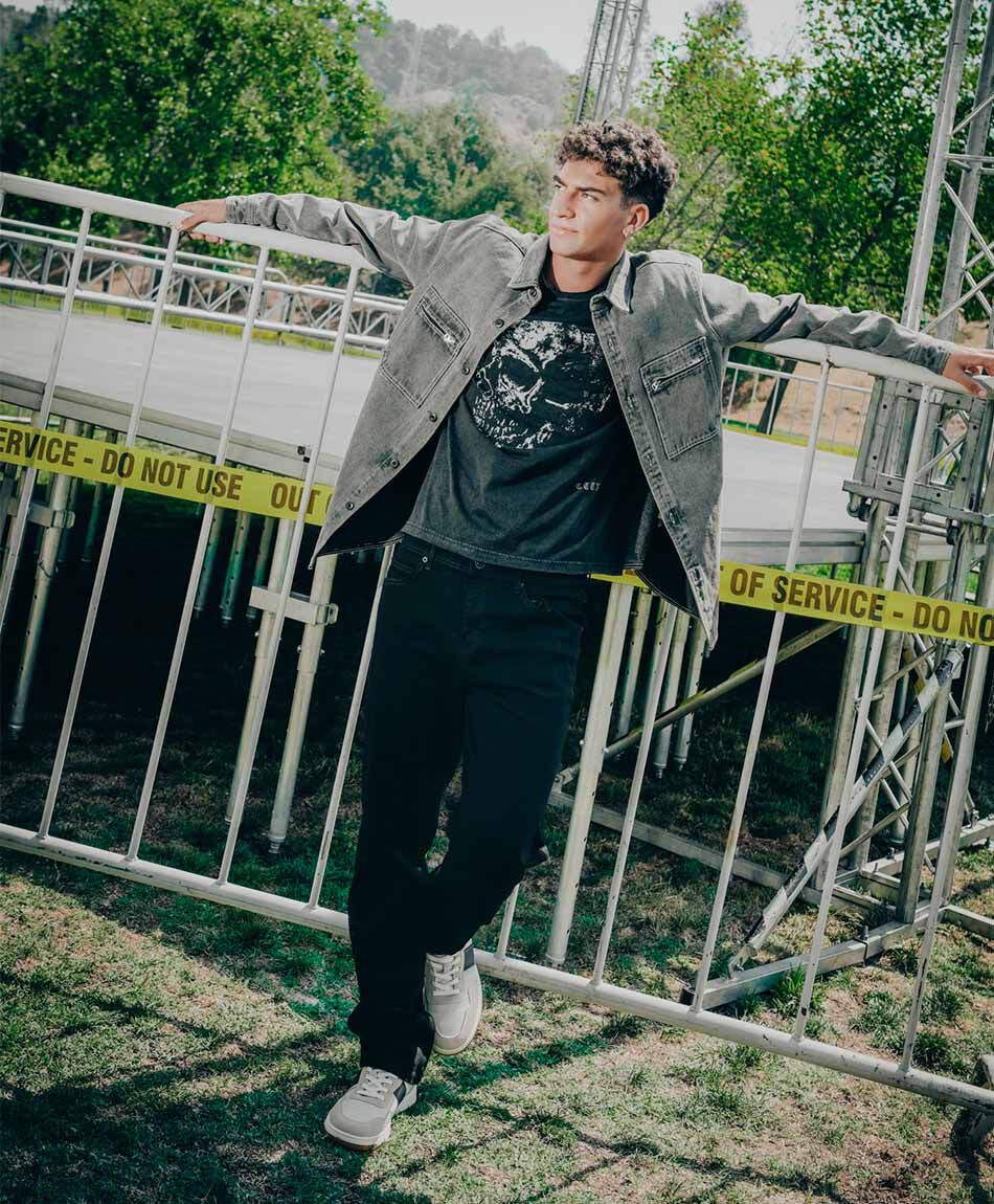 Jeans hombre negro straight