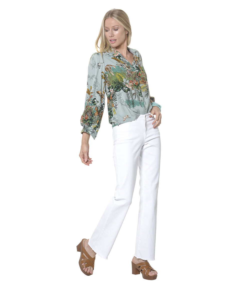 Jeans flare bolsillo bord