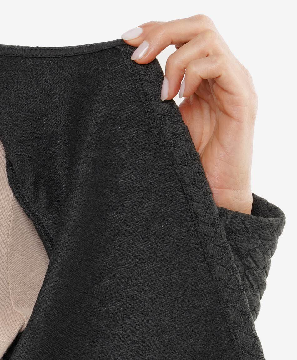 Chaqueta mujer texturizada negra