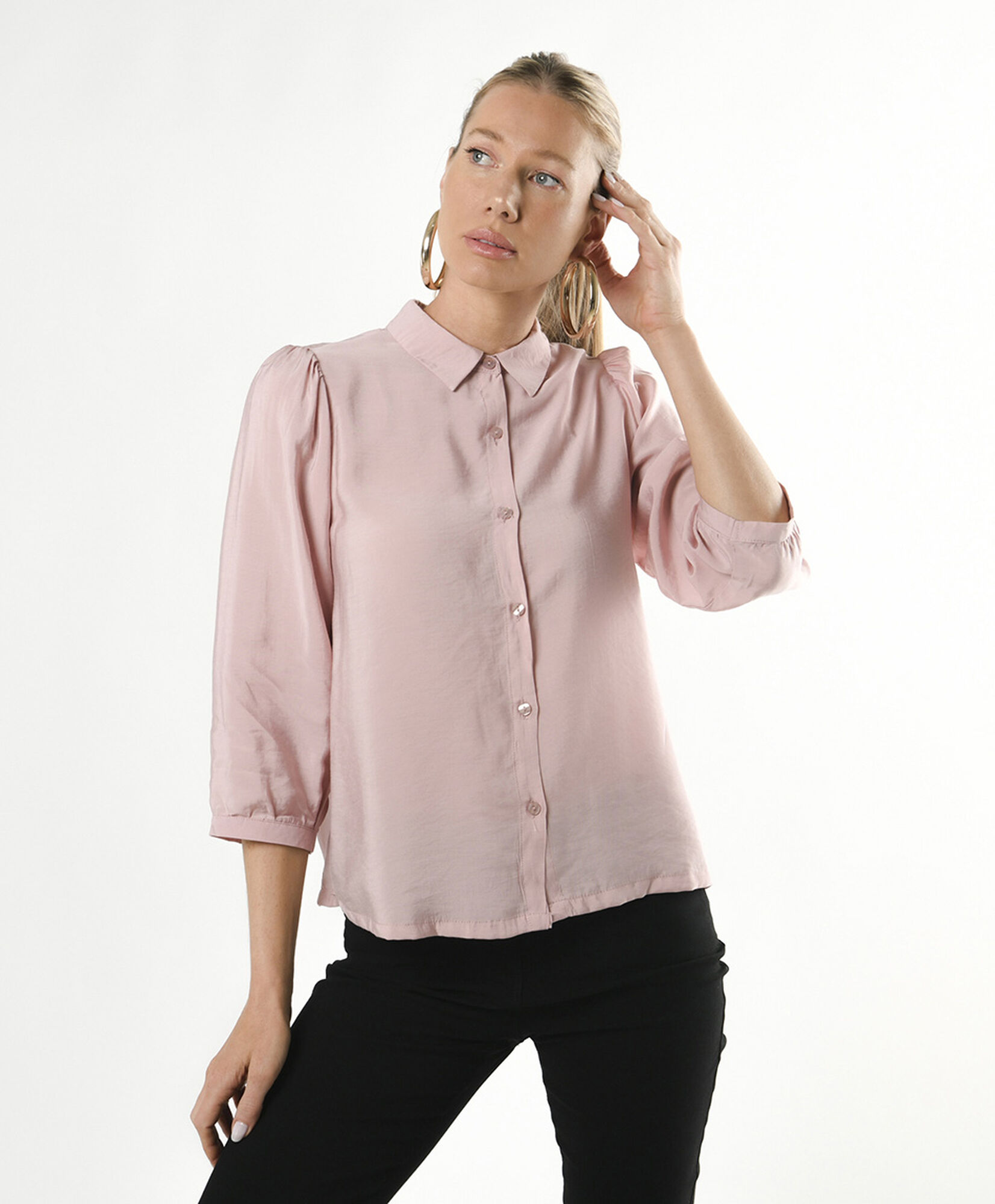 Blusa mujer rosada mangas 3/4 Blusa mujer rosada mangas 3/4