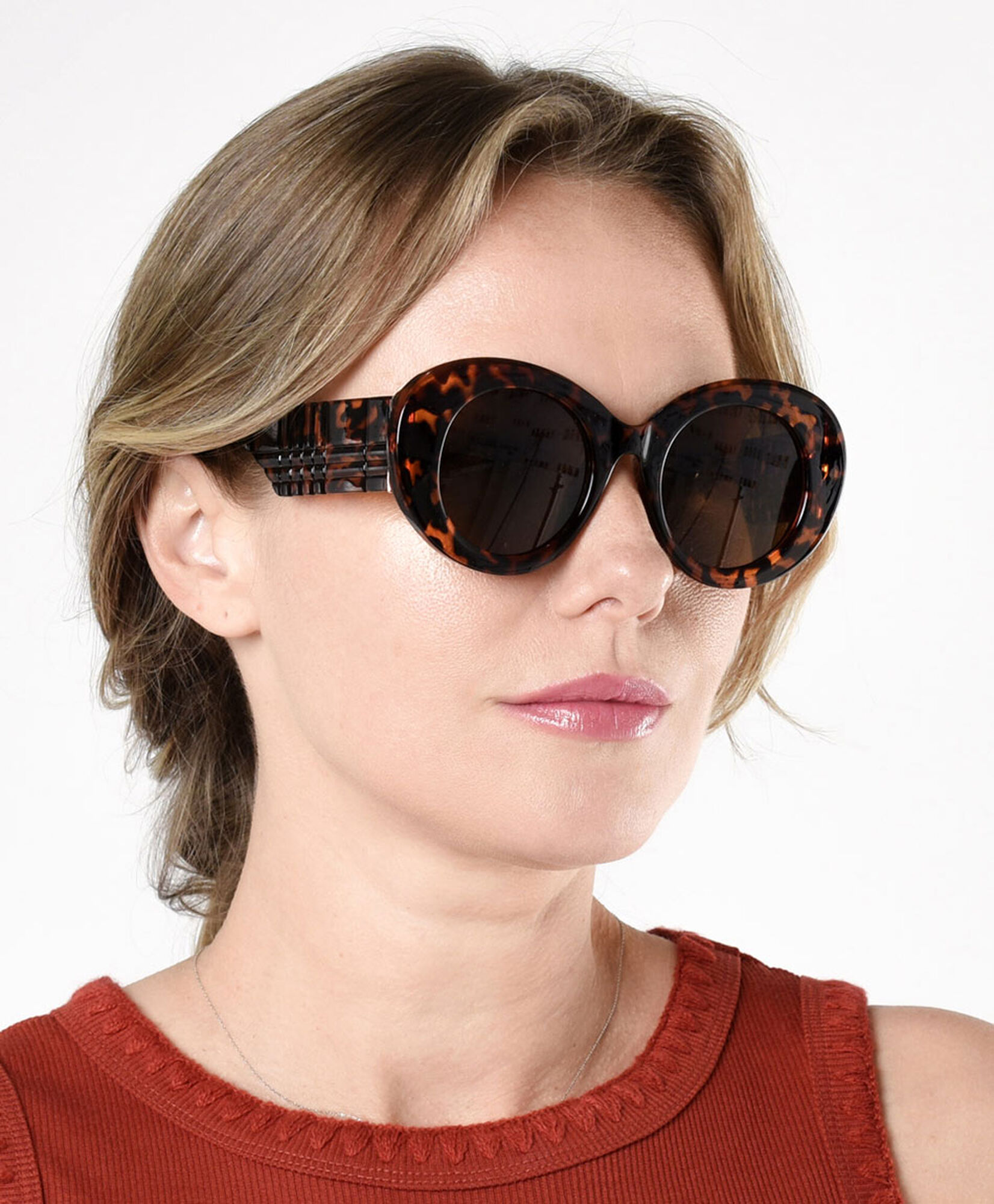 Lentes mujer animal print redondos borde grueso Lentes mujer animal print redondos borde grueso