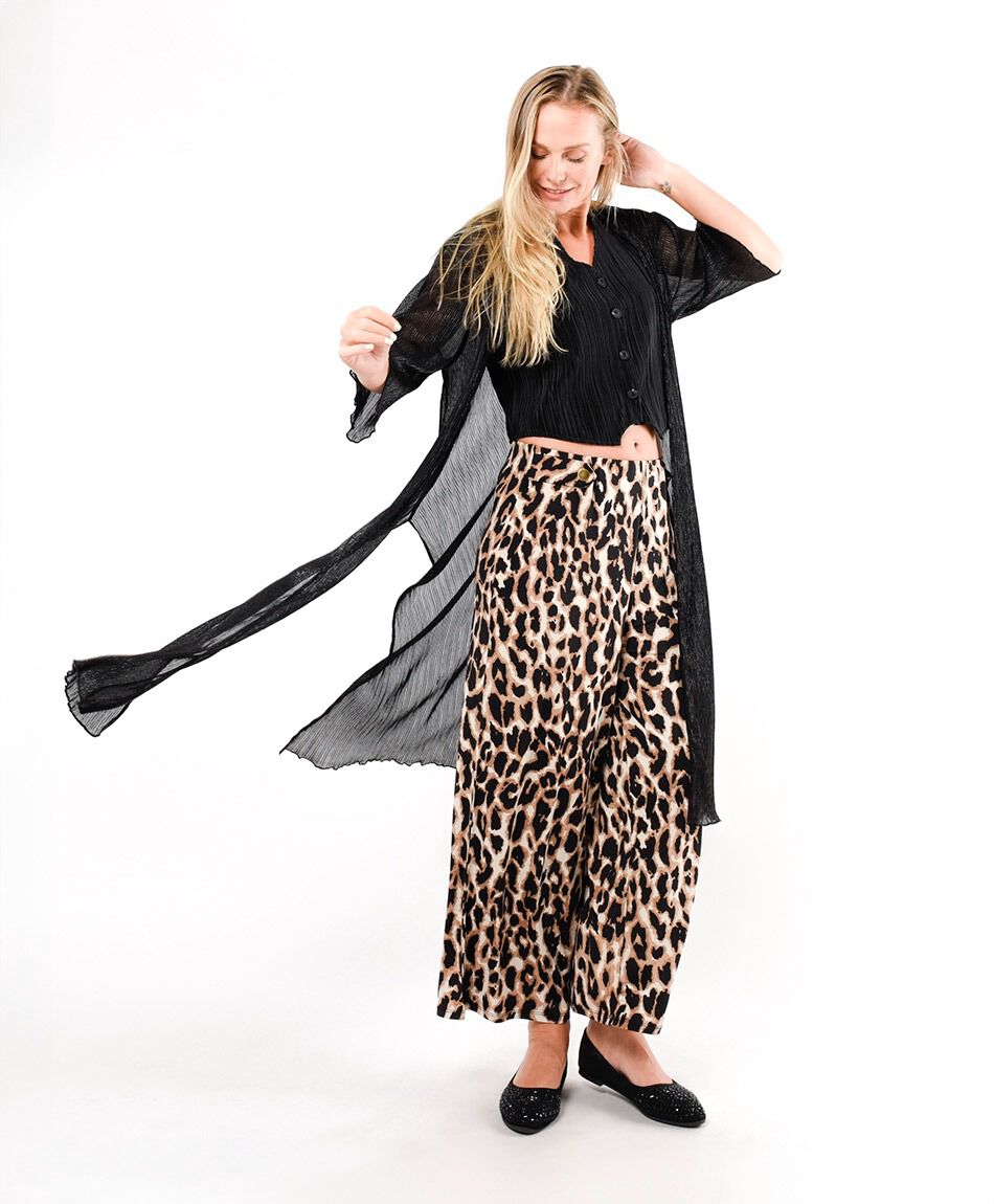 Kimono mujer brillante largo