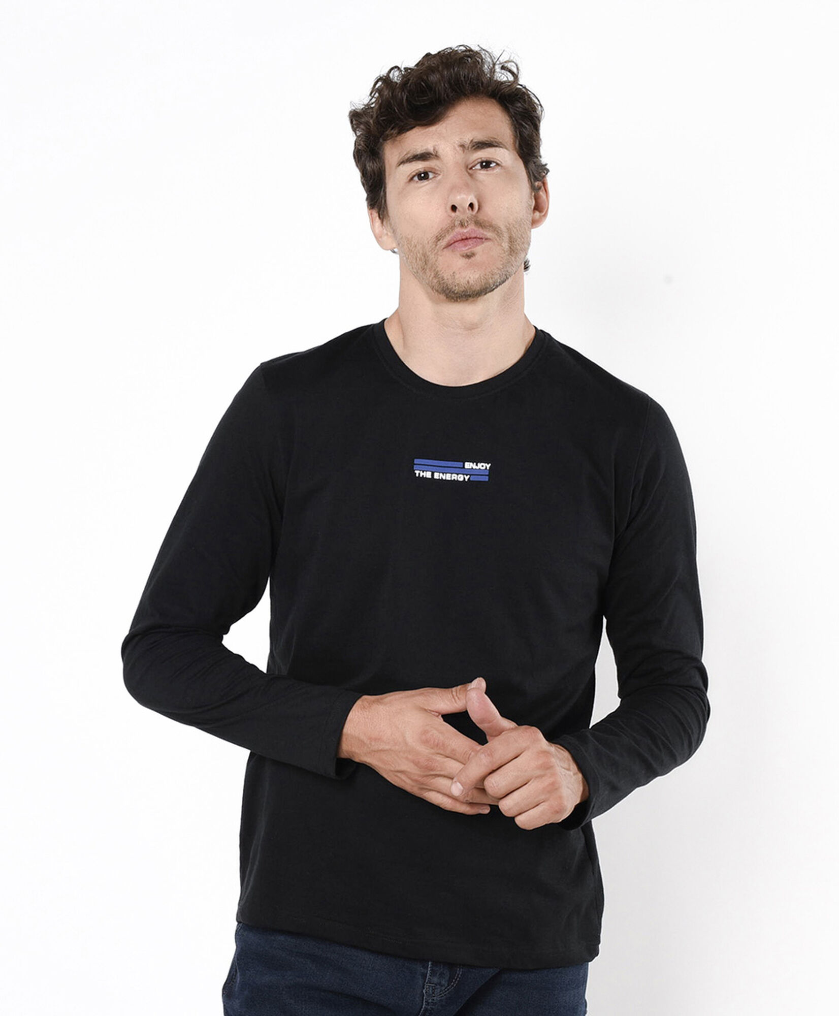 Polera hombre doble estampado energy Polera hombre doble estampado energy