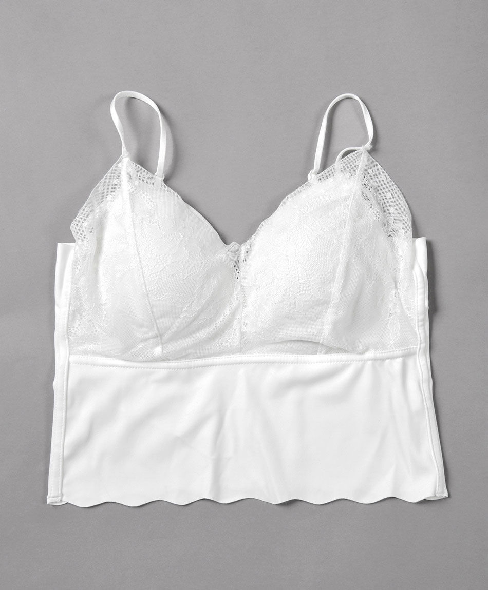 Bralette mujer encajes pretina larga