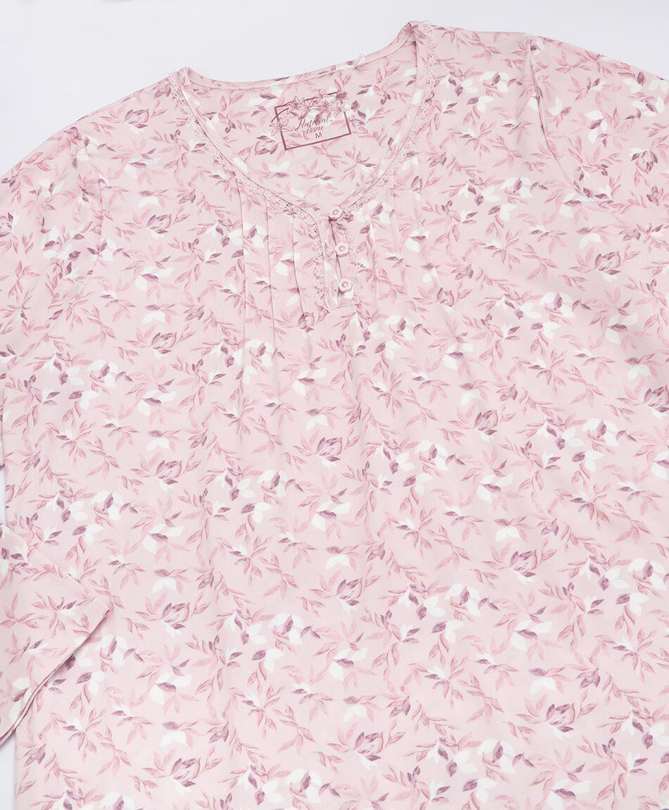 Camisa de dormir mujer floreada pink