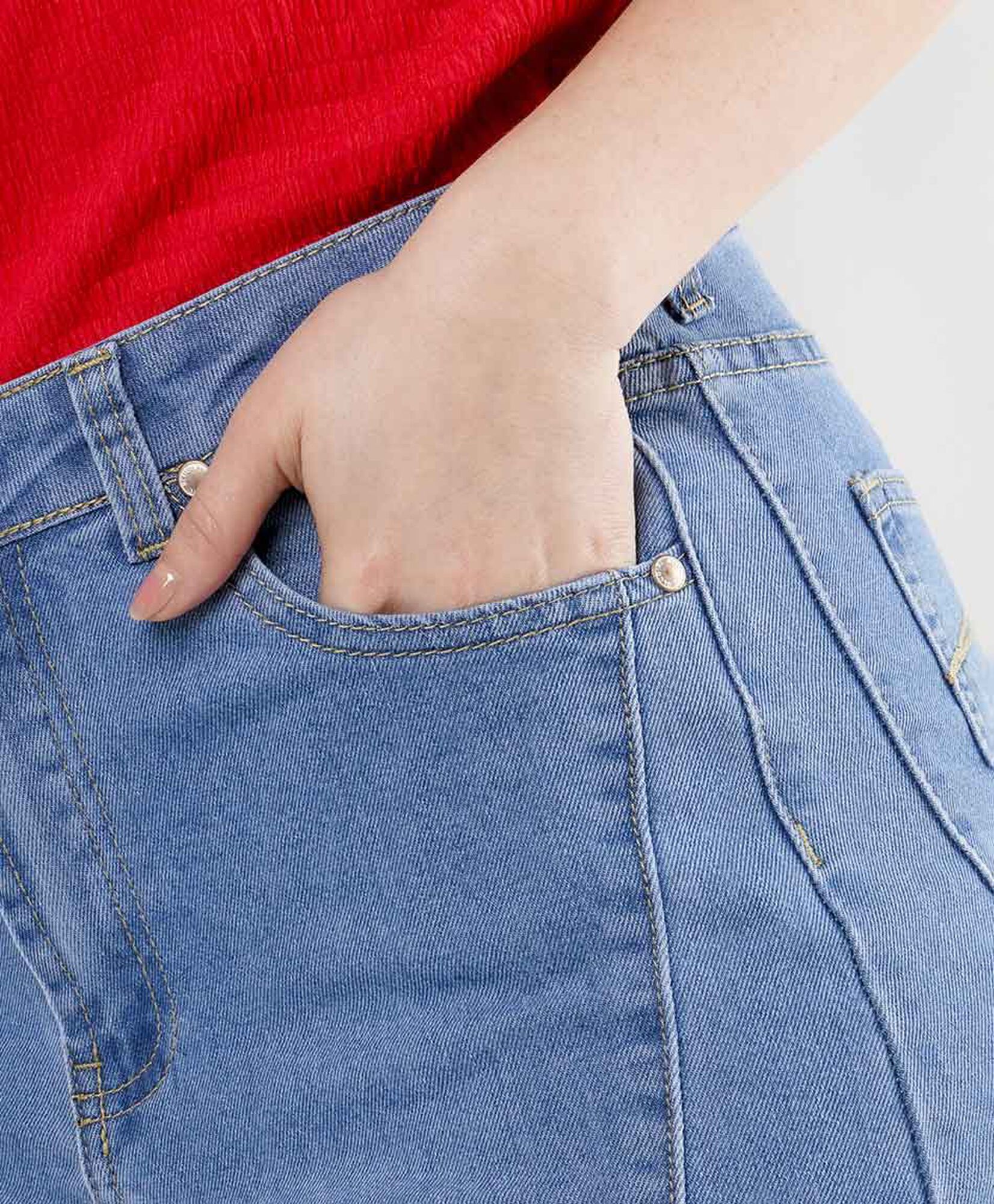 Jeans mujer pliegues wide Jeans mujer pliegues wide
