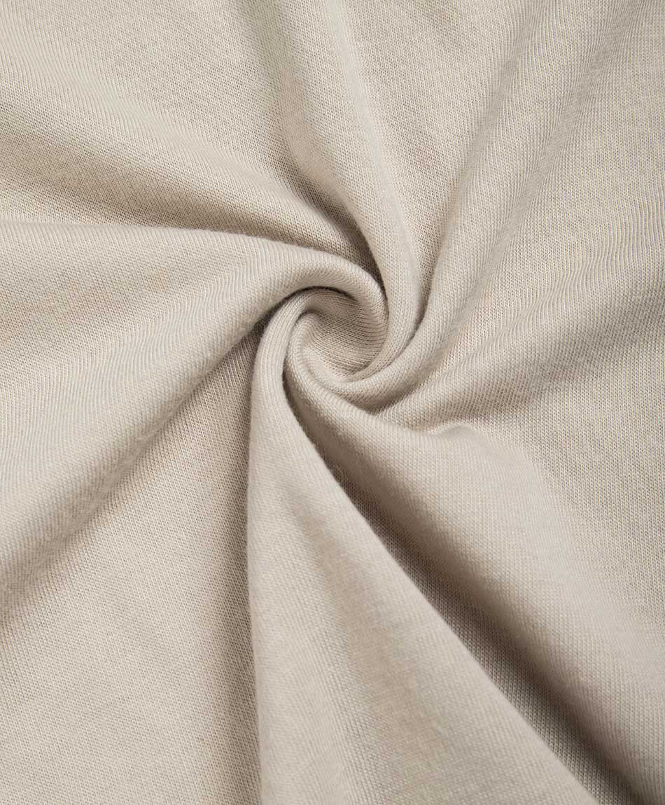 Polera deportiva mujer manga casquillo beige