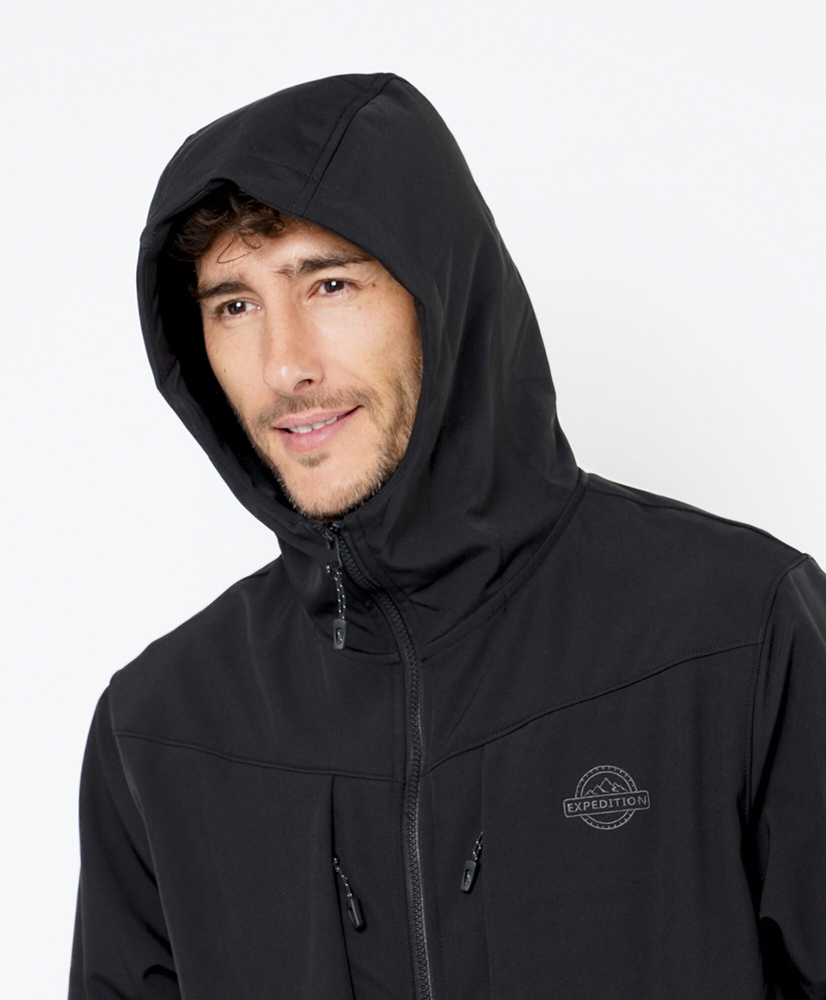 Chaqueta hombre soft shell negra Chaqueta hombre soft shell negra