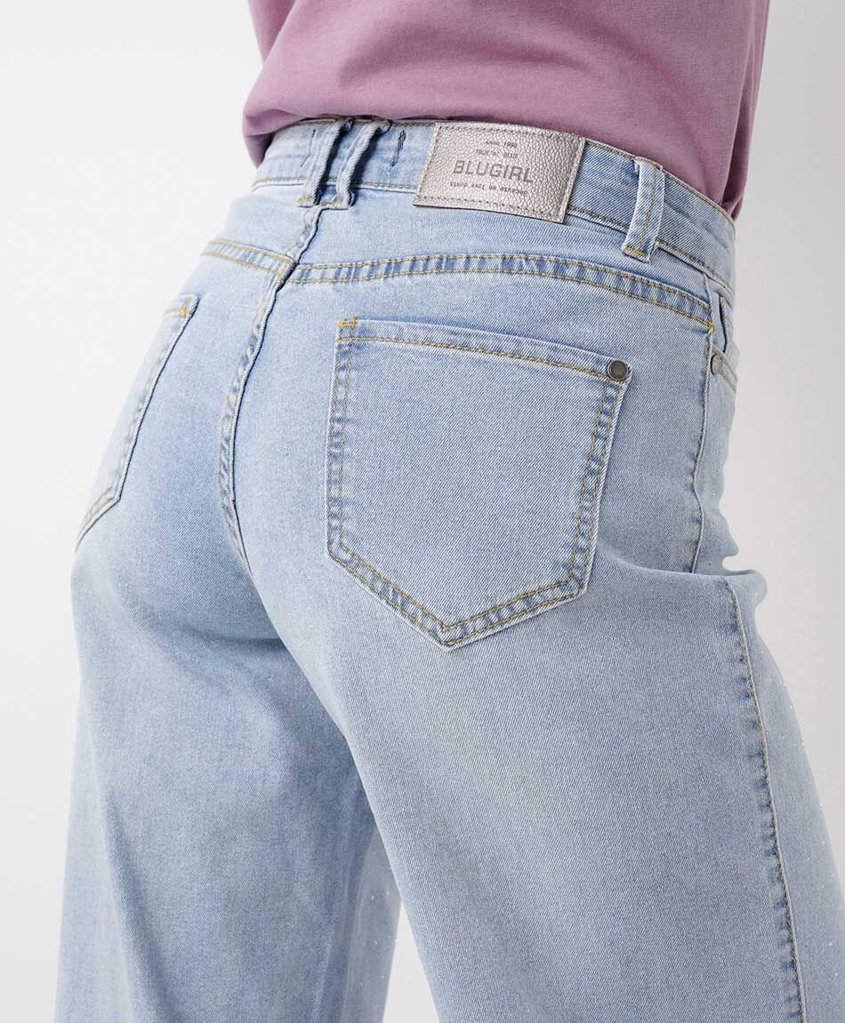 Jeans mujer mini brillos
