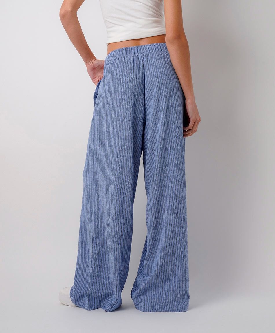 Pantal&oacute;n mujer listas azul