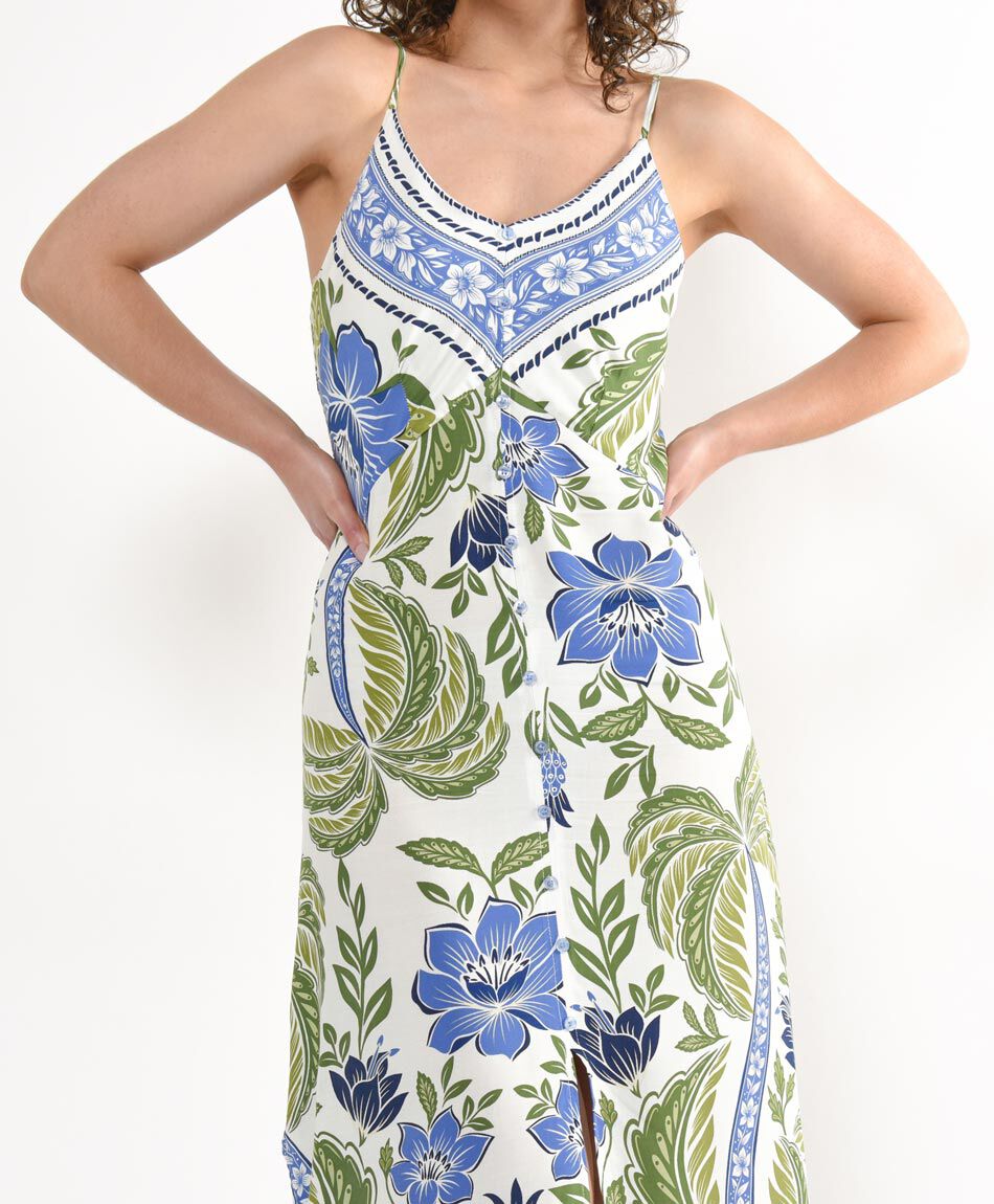 Vestido mujer azul mediterr&aacute;neo