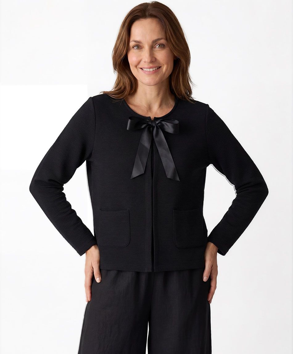 Chaqueta mujer lazo crop