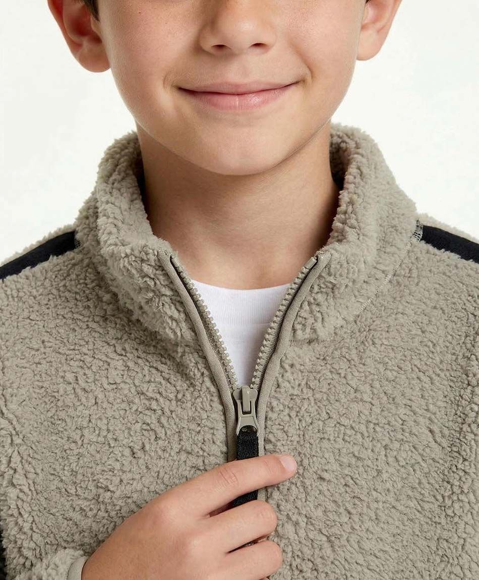 Poler&oacute;n ni&ntilde;o chiporro beige