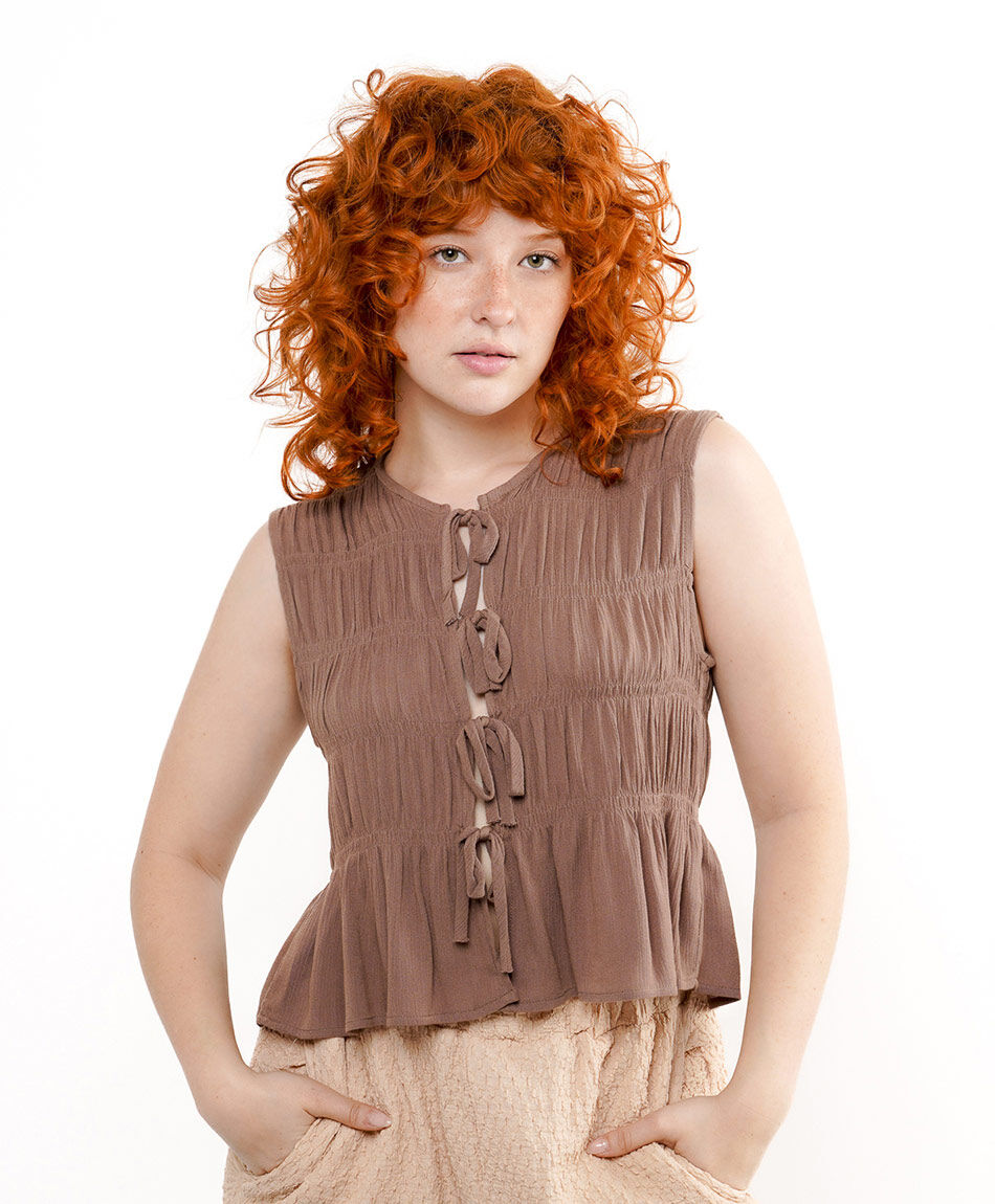 Blusa mujer dise&ntilde;o pliegues