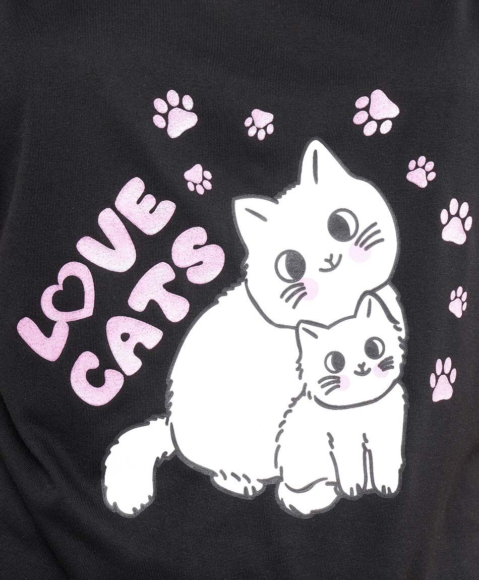 Pijama mujer short love cat