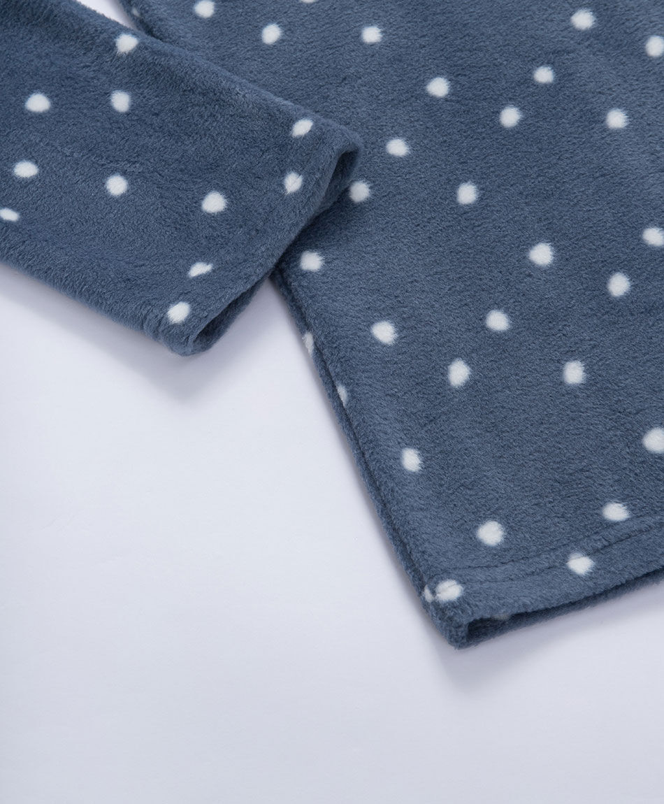 Pijama mujer polar lunares white