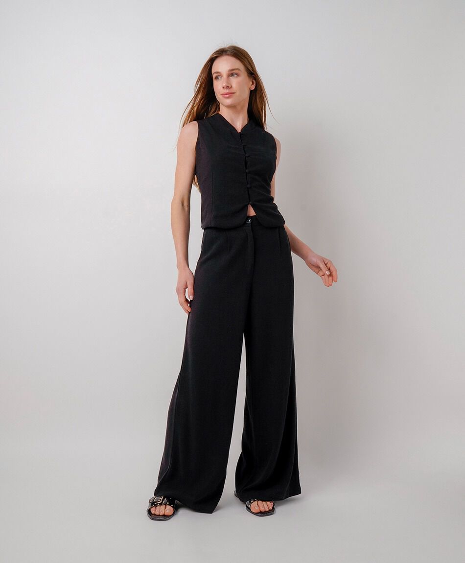 Vest mujer mao lino