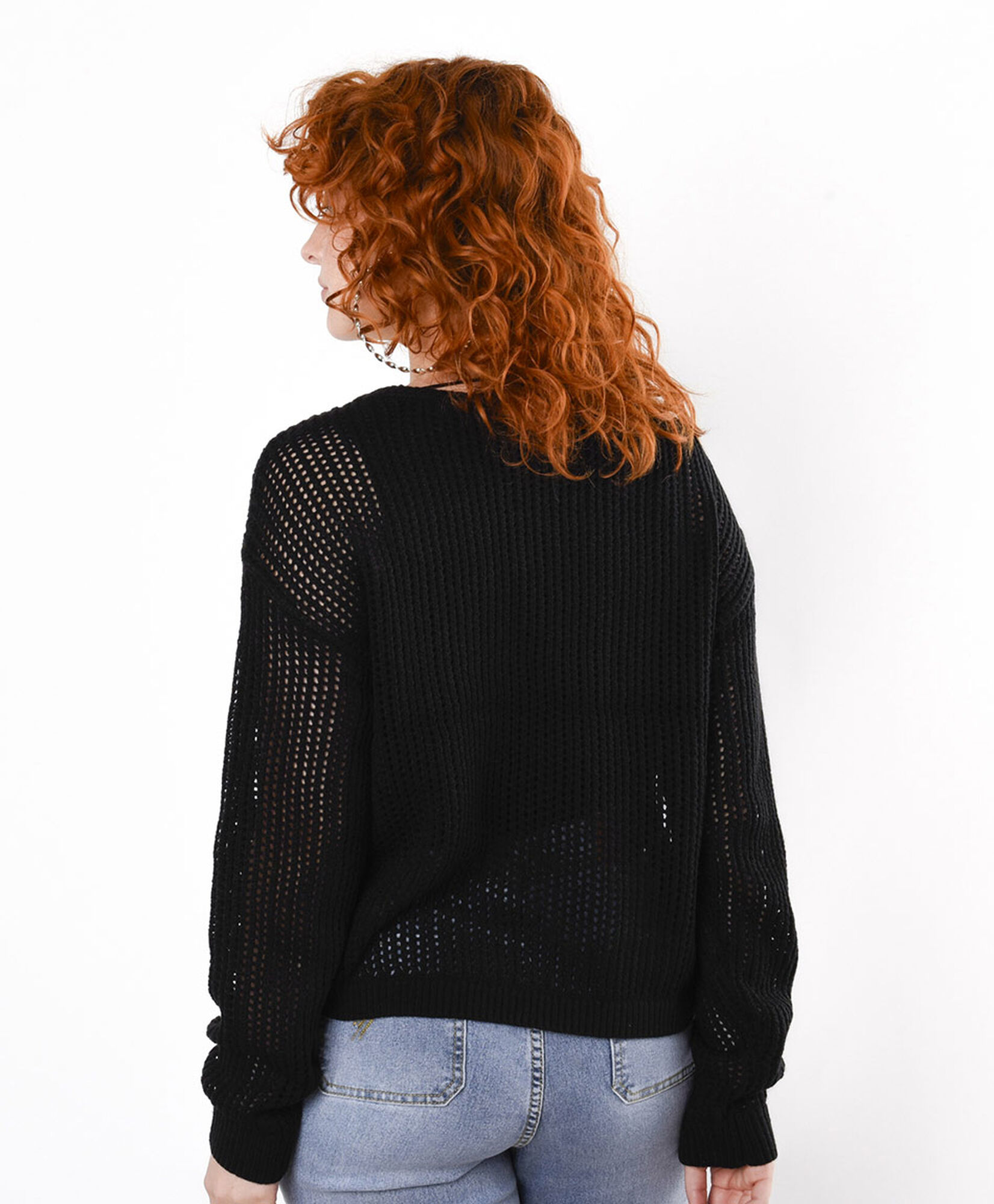 Sweater mujer calado negro Sweater mujer calado negro