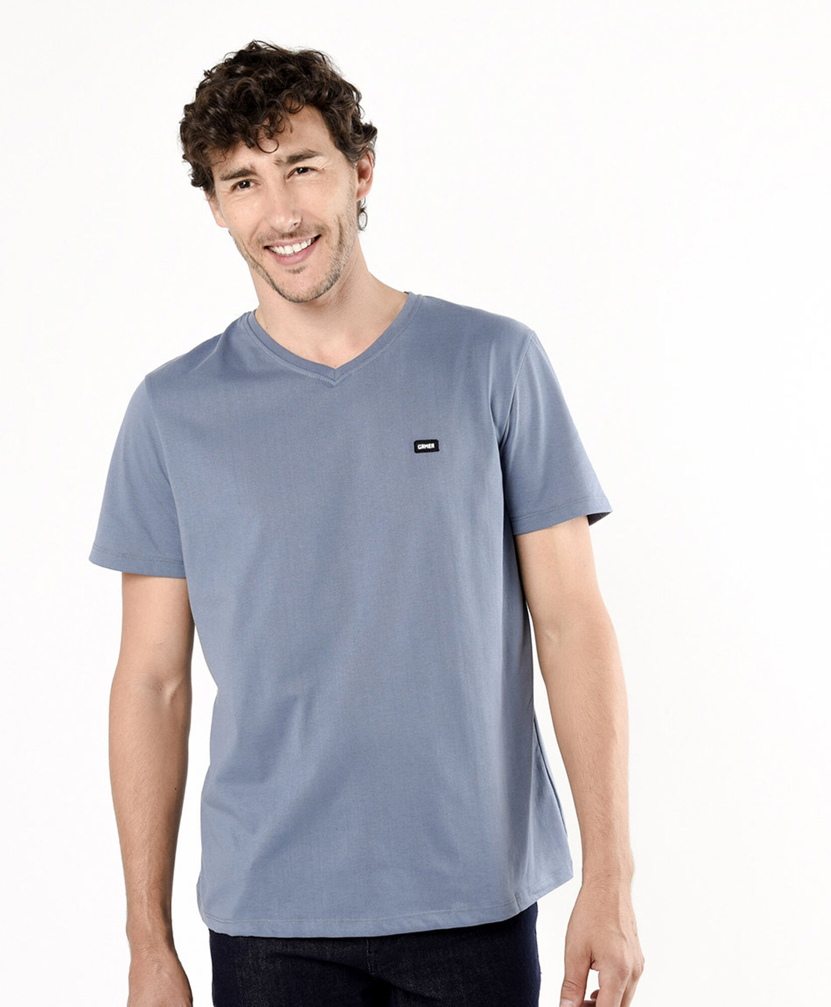 Polera hombre lisa parche gamer Polera hombre lisa parche gamer