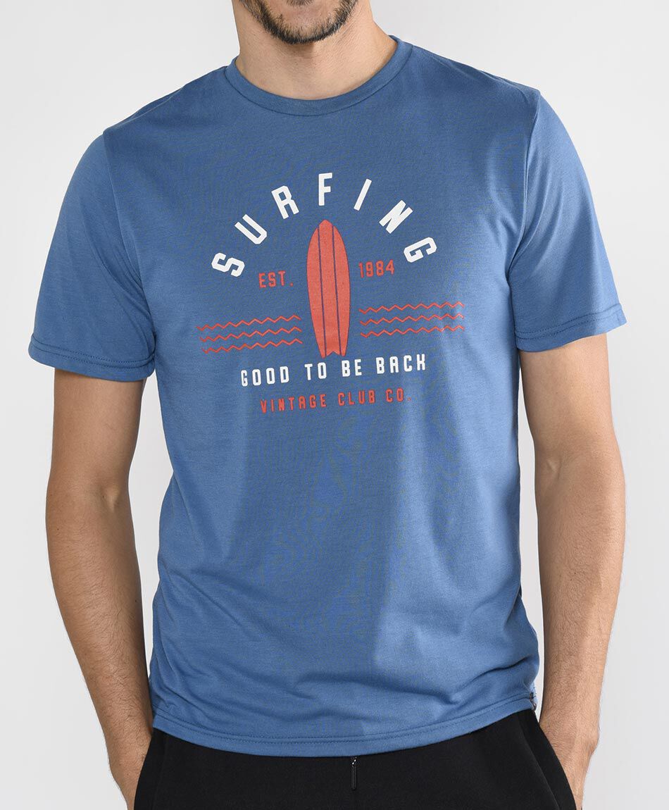 Polera deportiva manga corta cuello redondo