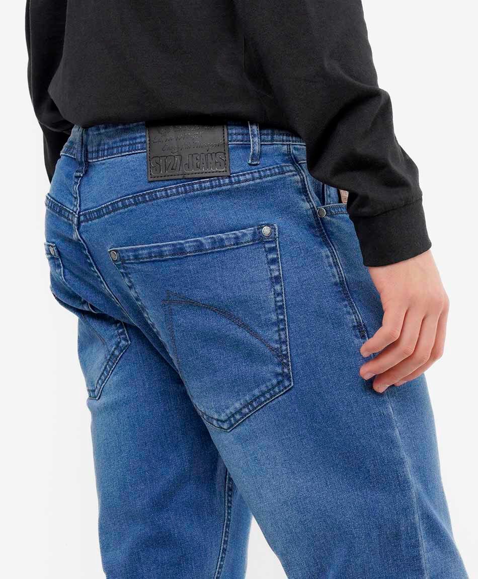 Jeans hombre desgastado slim fit