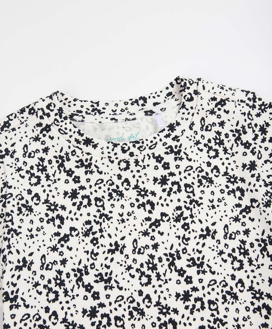 Polera ni&ntilde;a dise&ntilde;o acanalado