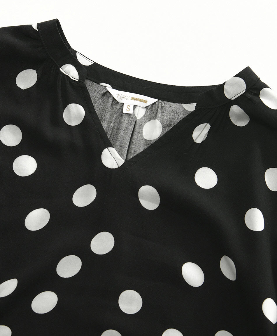 Blusa mujer puntos blancos