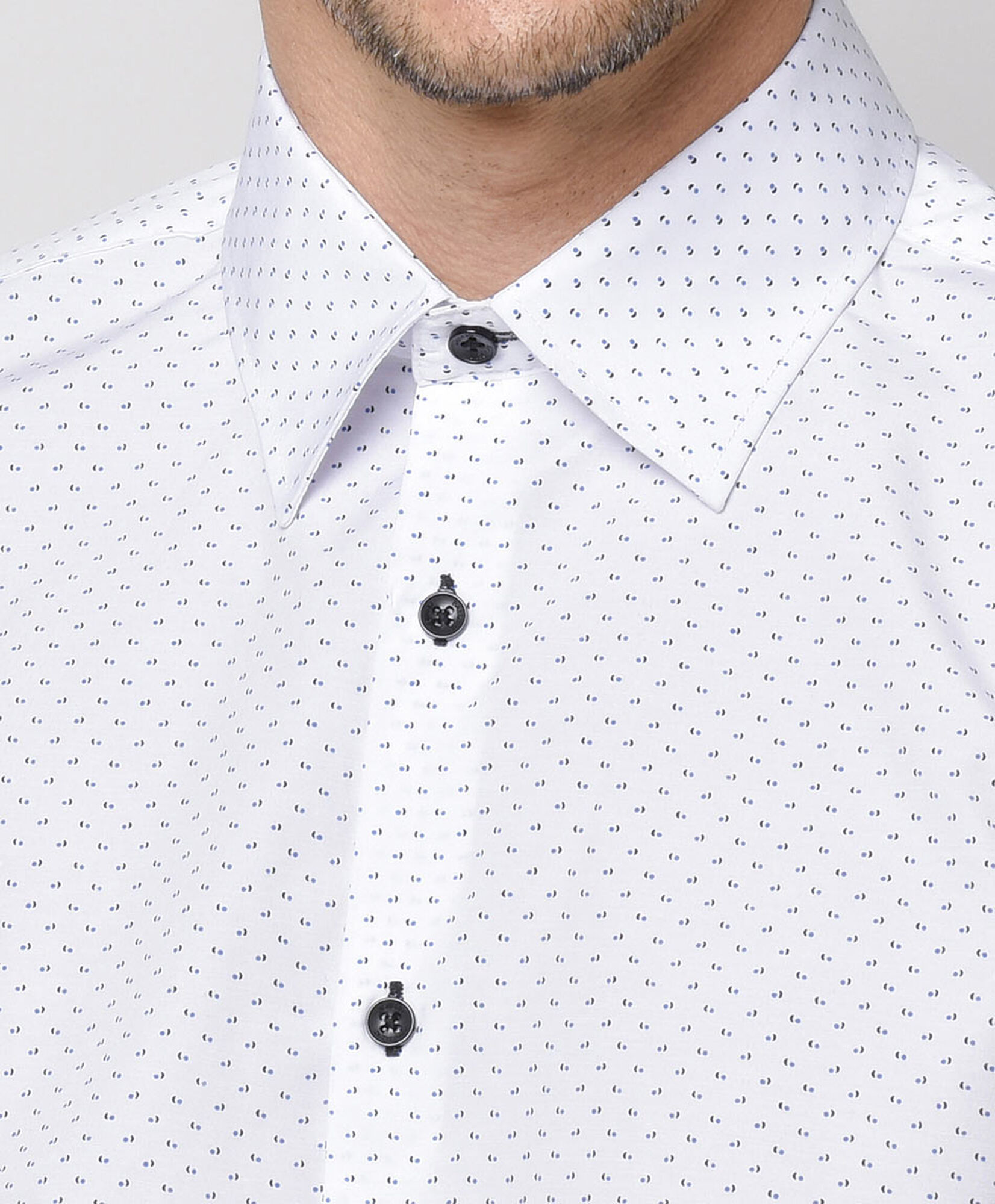 Camisa hombre blanca puntos Camisa hombre blanca puntos