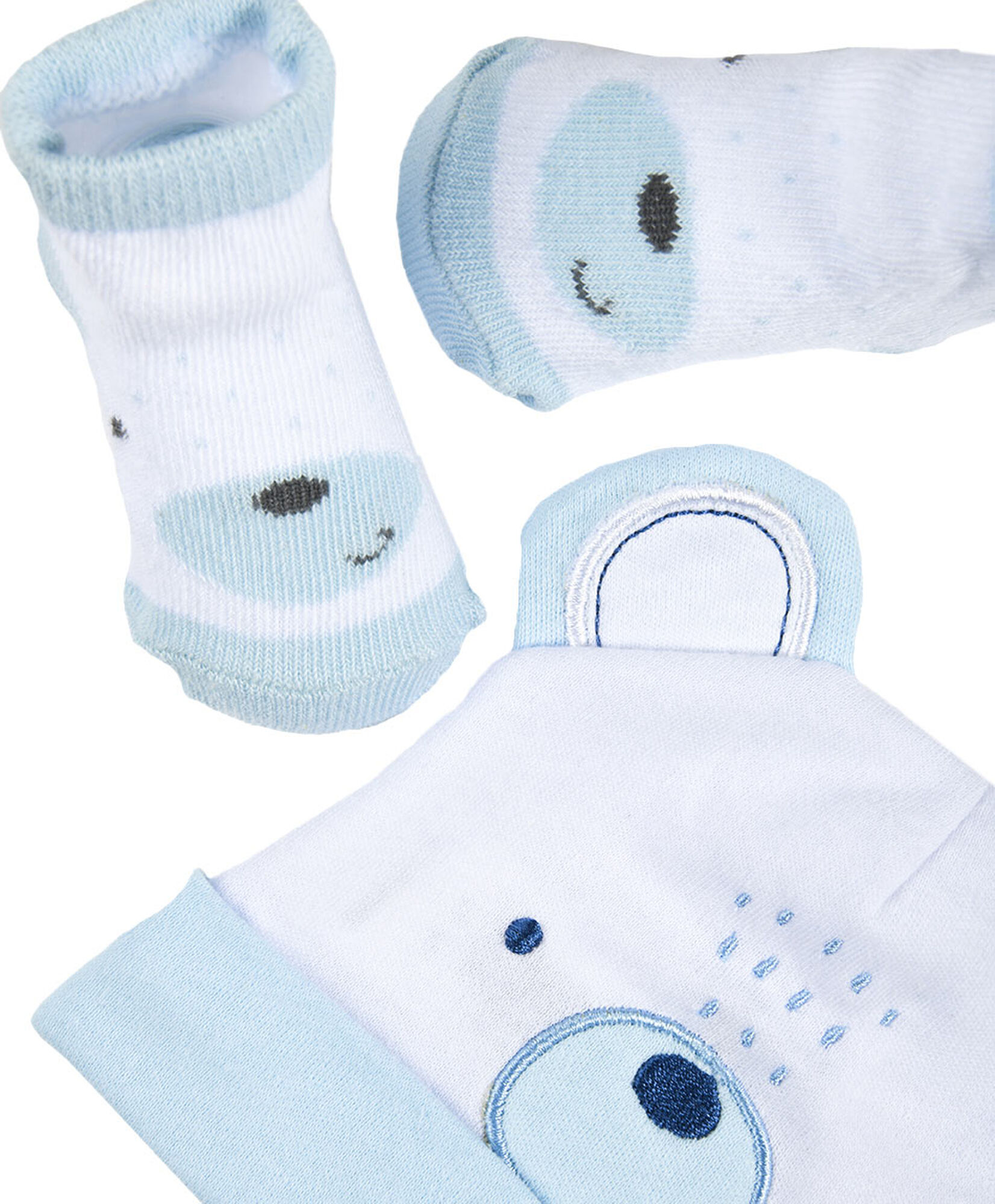 Set gorro + calcetines bebé osito Set gorro + calcetines bebé osito