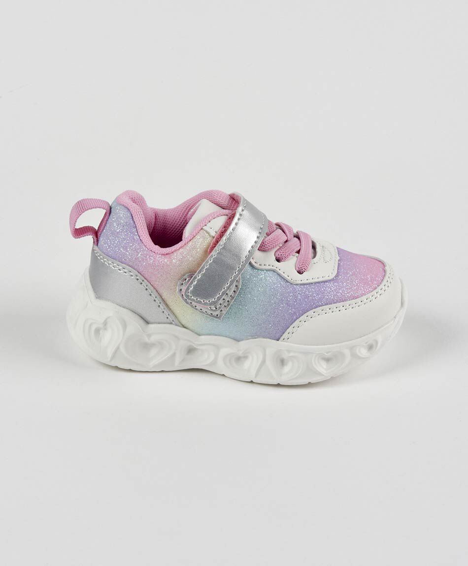Zapatillas infantil coraz&oacute;n escarcha