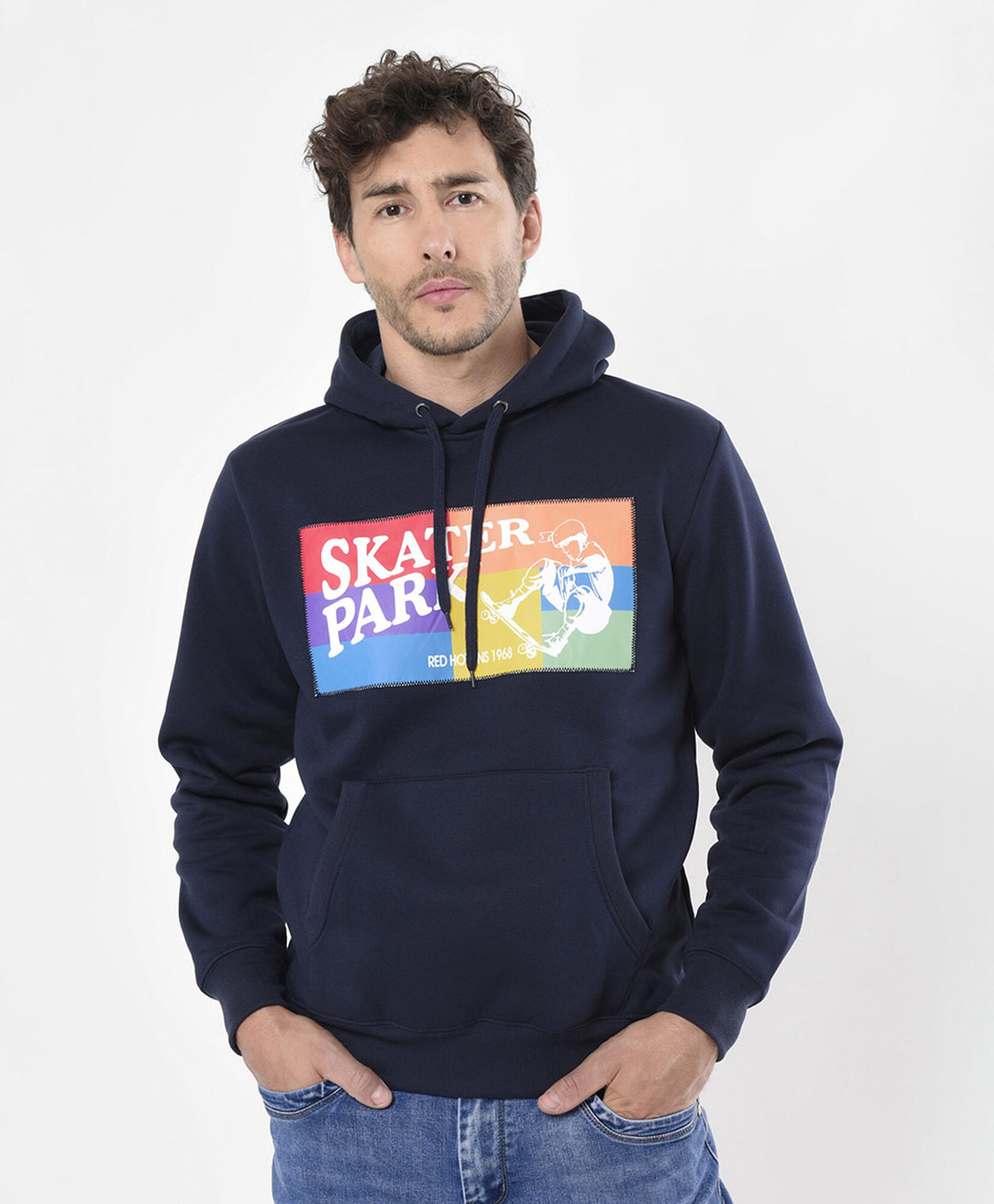 Polerón hombre parche estampado Polerón hombre parche estampado