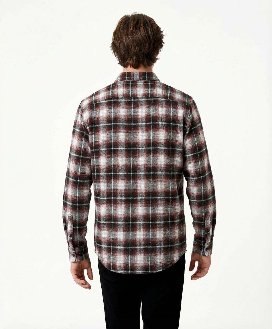 Camisa hombre franela bicolor