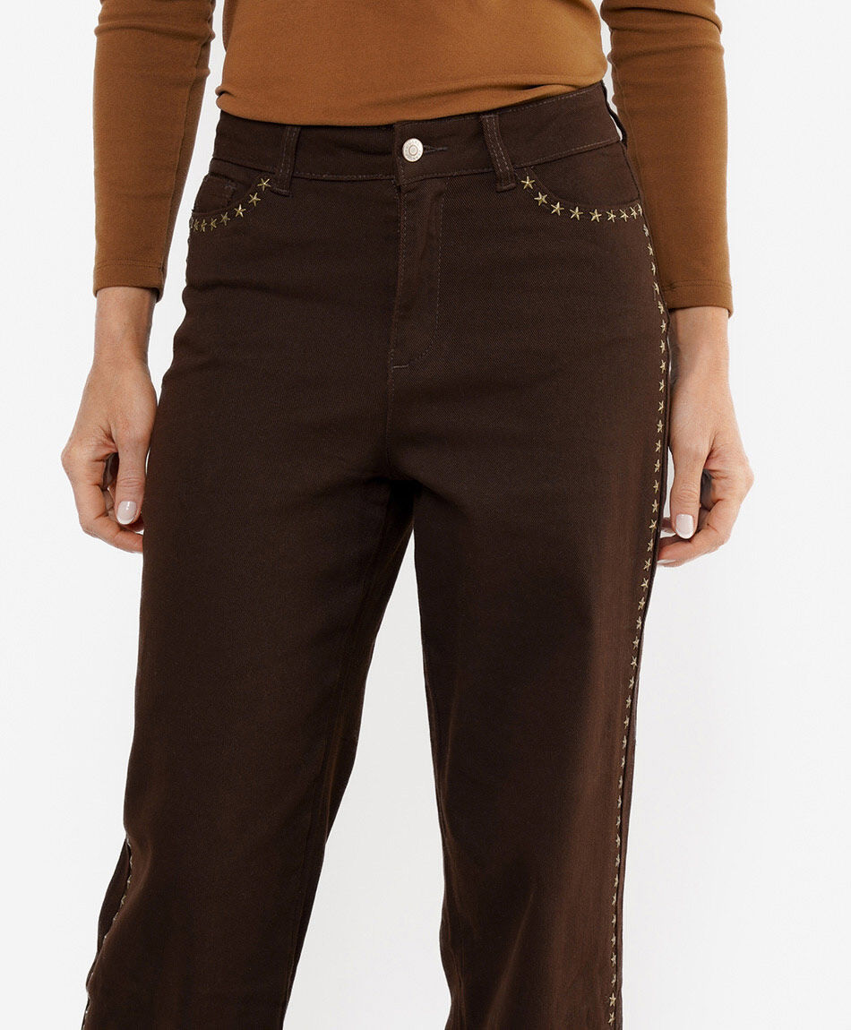 Jeans mujer estrellas costuras