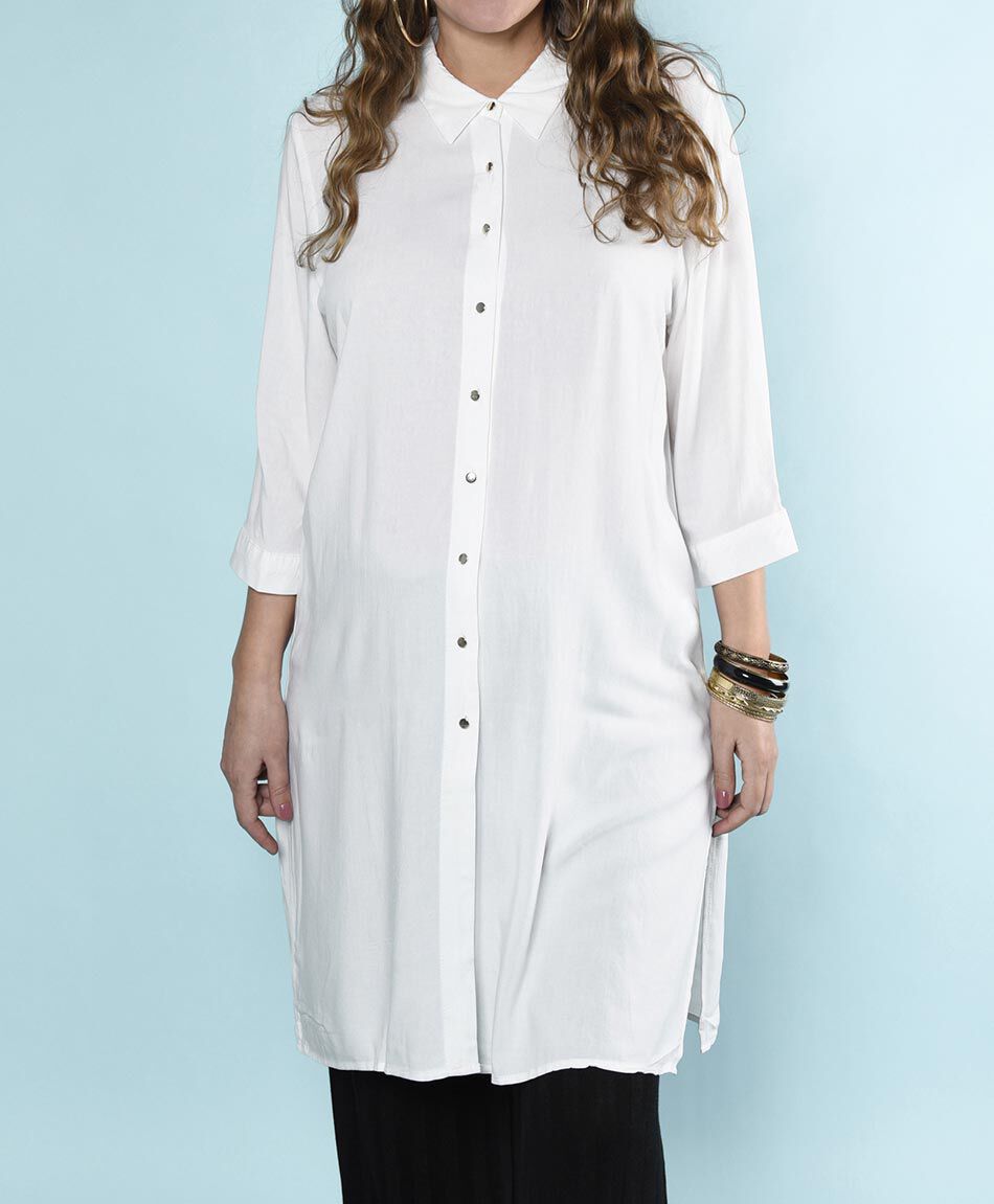 Blusa extralarga manga al codo