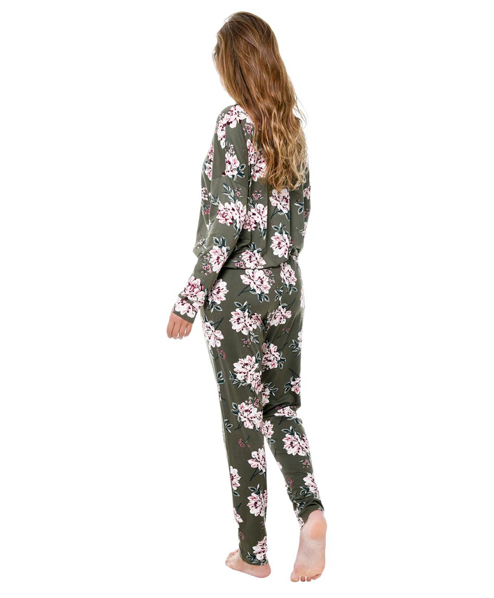 Pijama melange flores Pijama melange flores