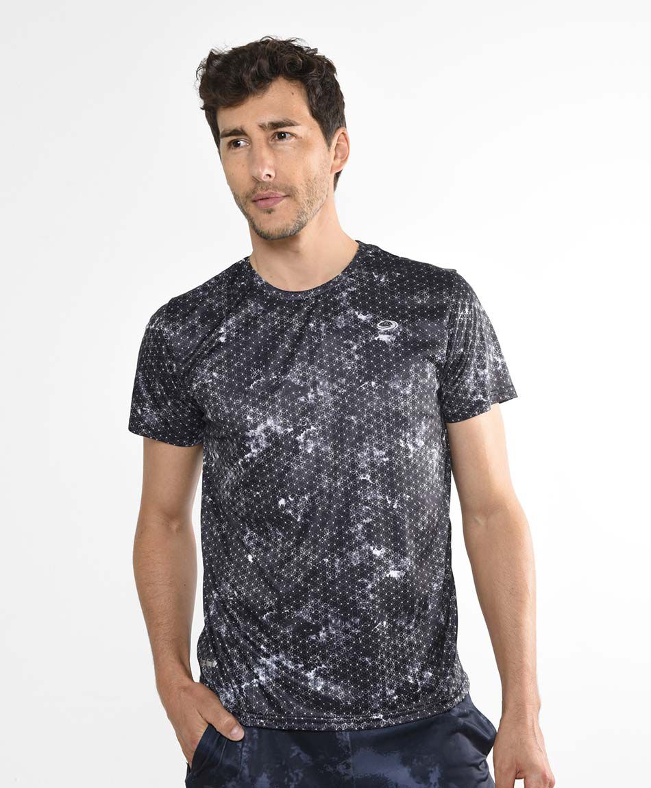 Polera deportiva manga corta cuello redondo