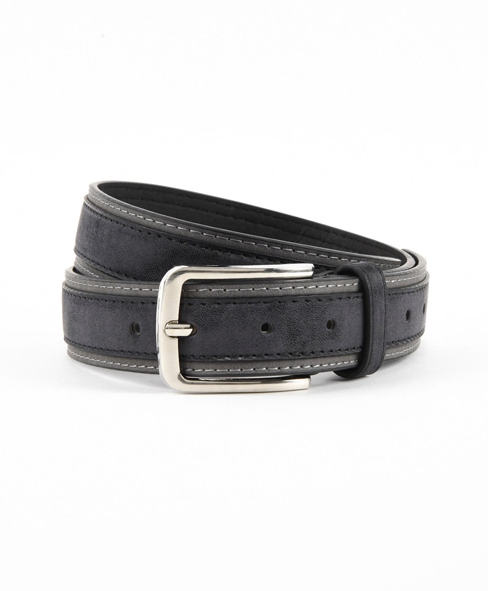 Cinturón hombre doble negro y gris Cinturón hombre doble negro y gris