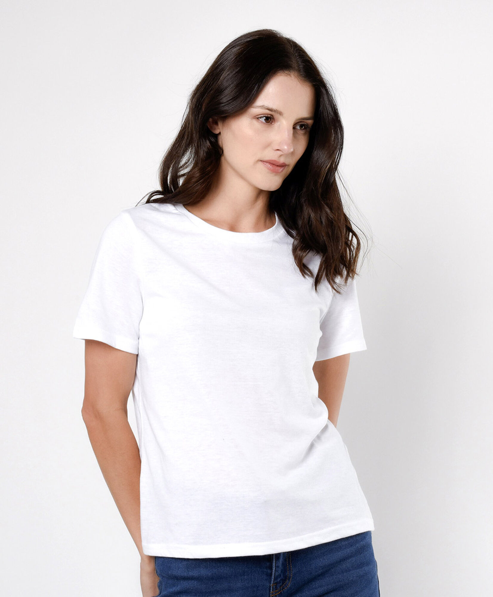 Polera mujer básica blanca Polera mujer básica blanca