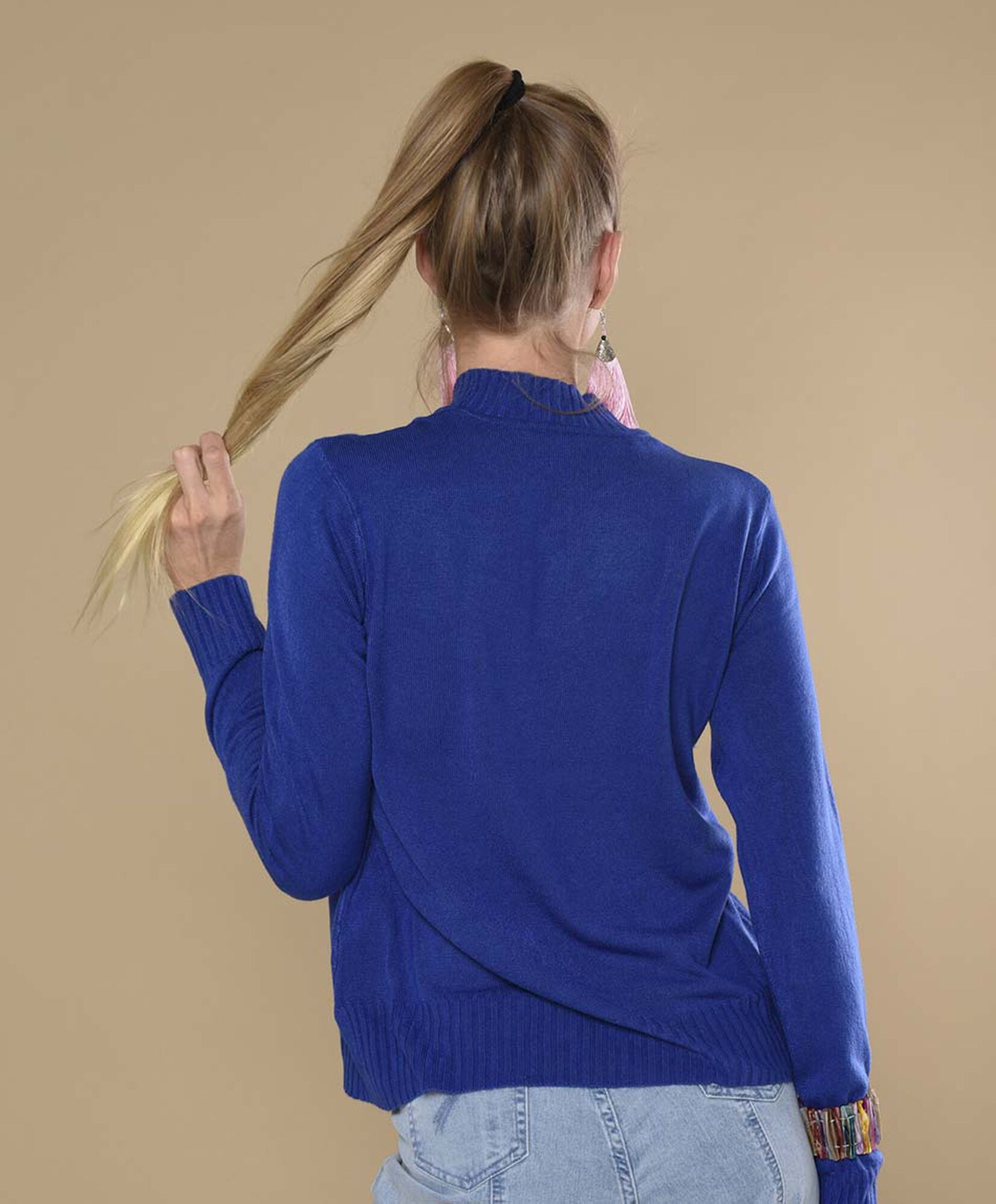 Sweater mujer pretina acanalada Sweater mujer pretina acanalada