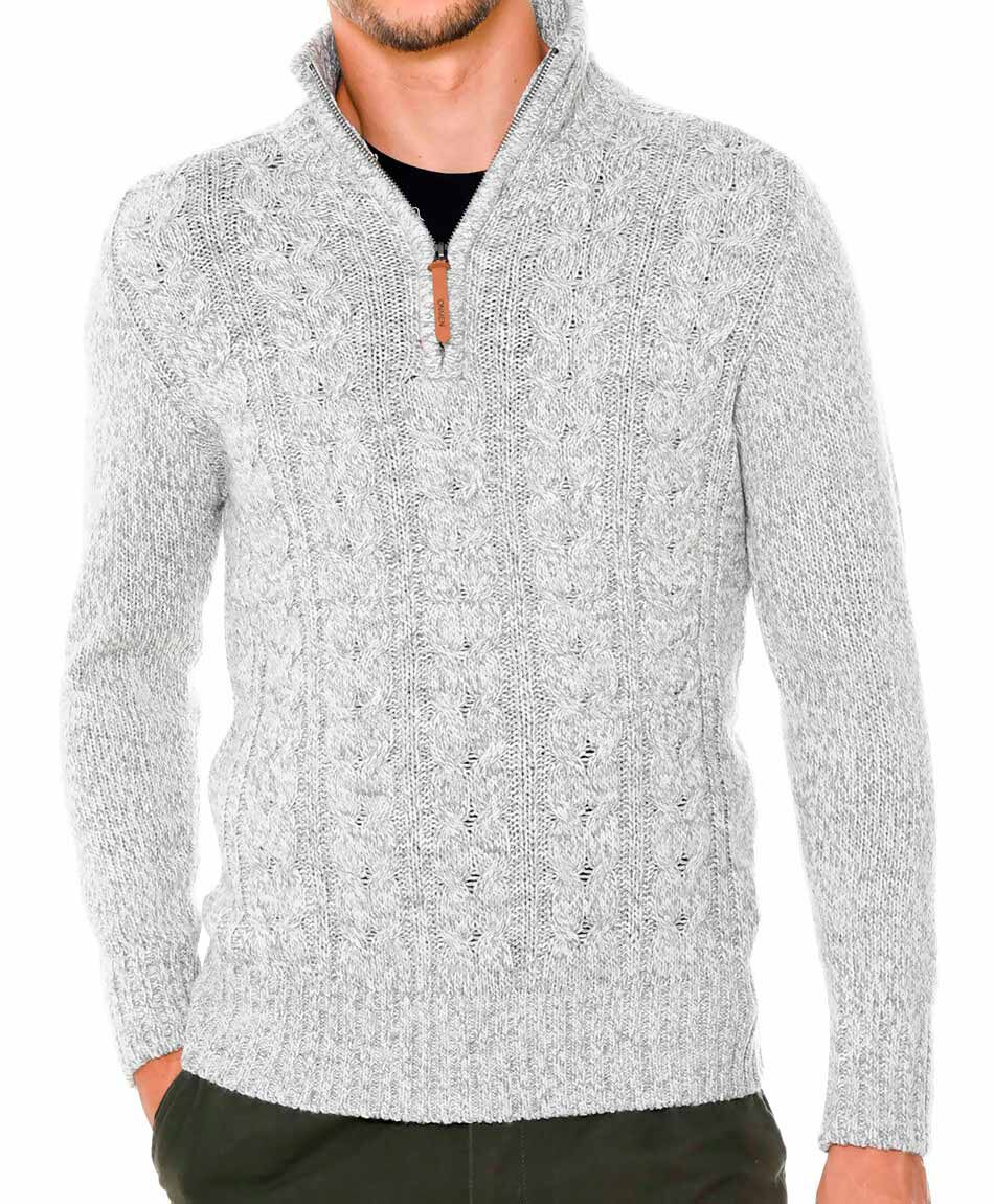 Sweater melange cierre