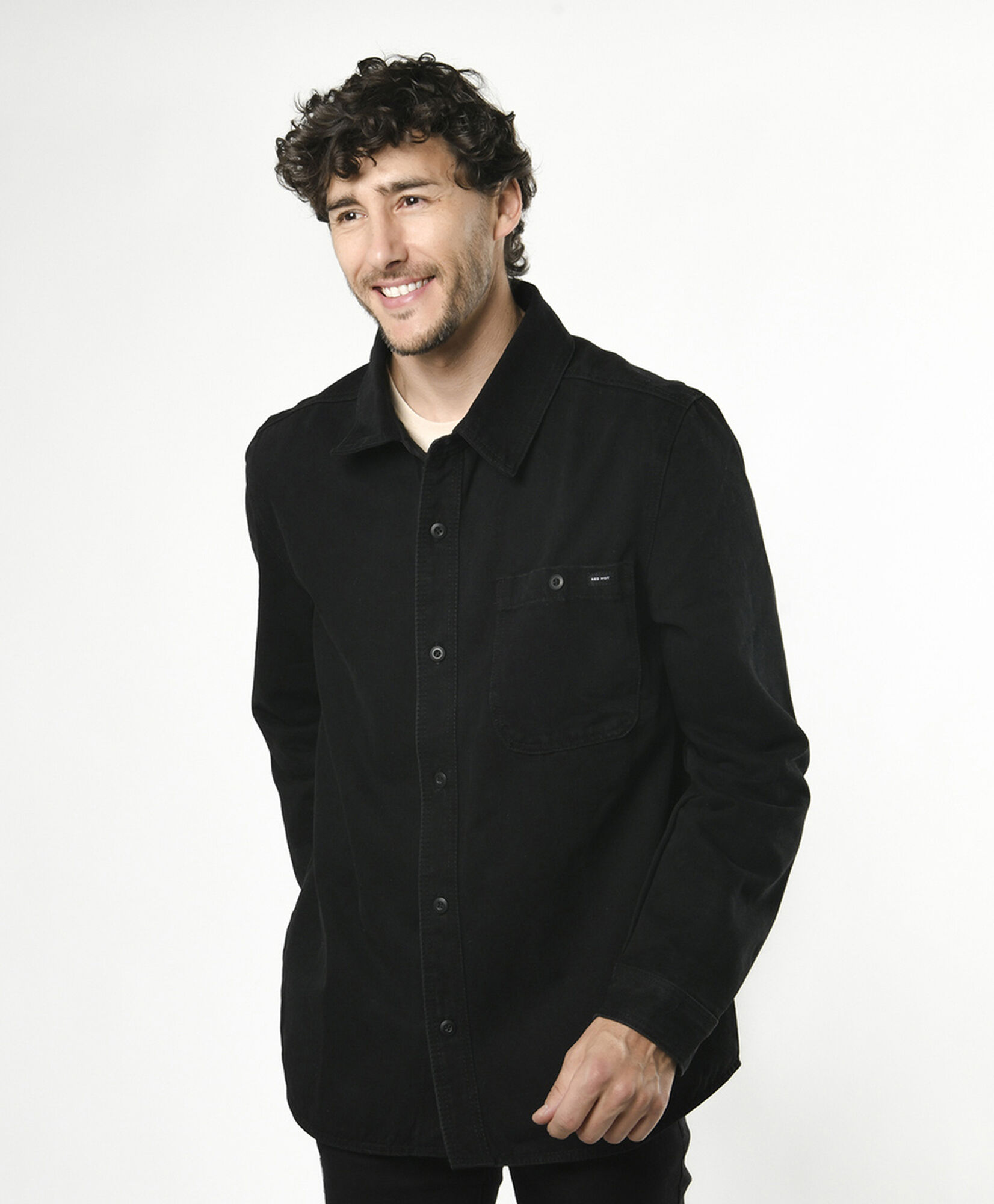 Chaqueta hombre denim negra Chaqueta hombre denim negra