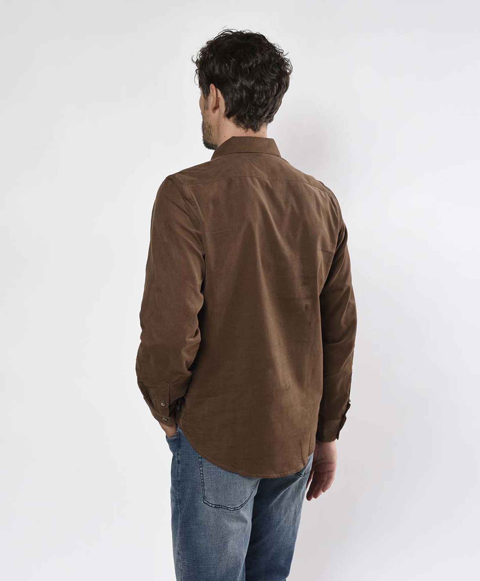 Camisa hombre corderoy manga larga Camisa hombre corderoy manga larga